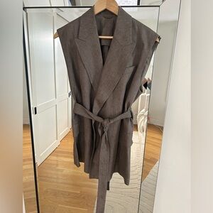 Brunello Cucinelli Taupe Linen Fabric